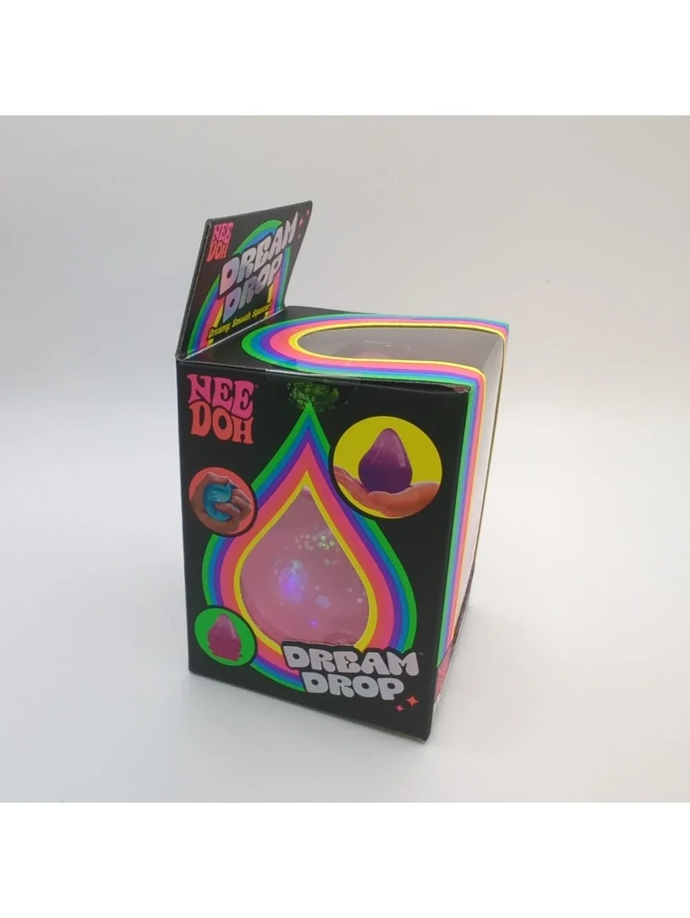 Nee Doh Dream Drop - Dreamy Smooth Squeeze Stress Ball - Pink Iridescent- New